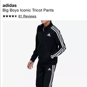 Adidas big boys tricot pants